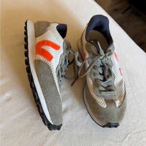 Veja Gray and Red Sneakers